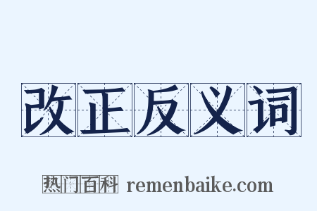 改正反义词是什么意思的图片